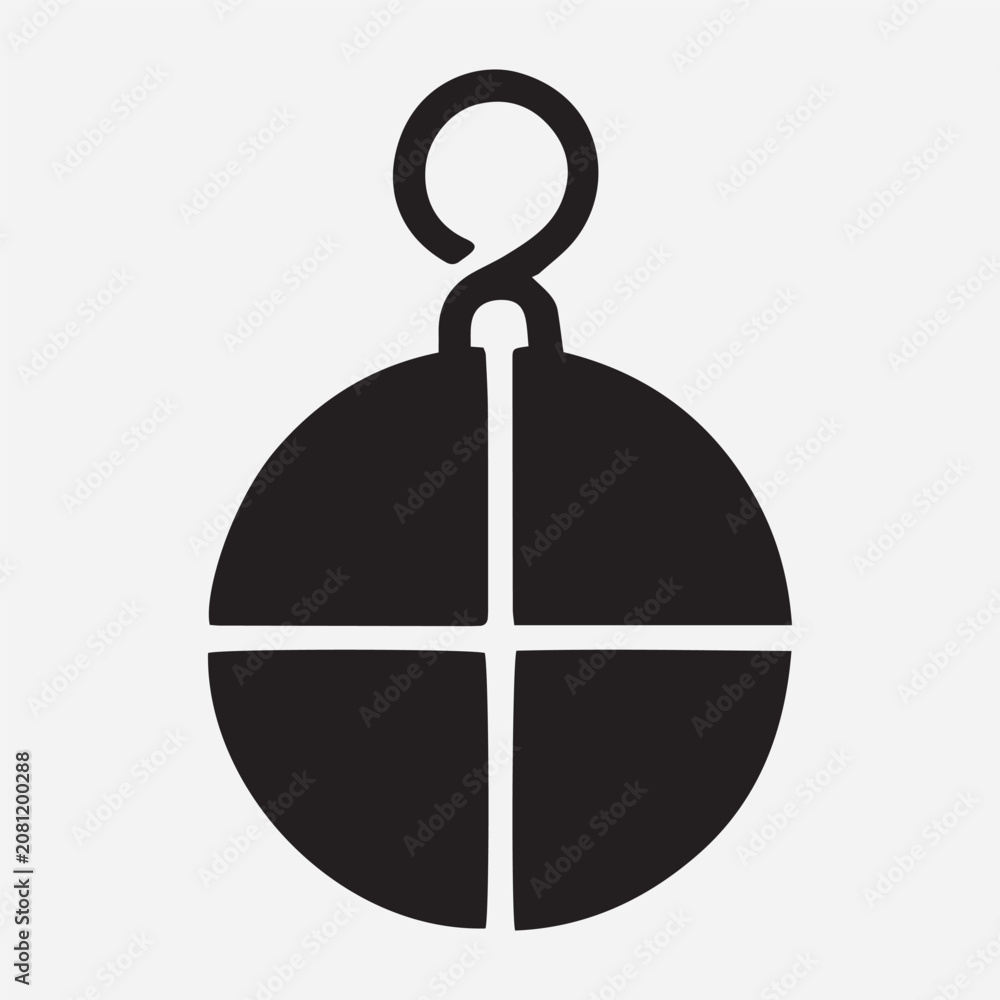 Foto Simple circular plumb bob icon for construction and engineering with engineering