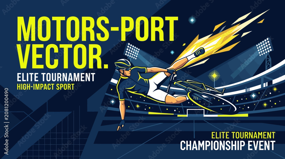 Obraz premium Dynamic Motorsports Vector Art Championship Event Illustration