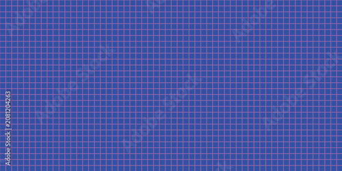 A detailed, abstract background featuring a dense, repeating grid pattern composed of thin lines forming small squares. The color scheme is dominated by deep blues and vibrant purples, with a subtle n
