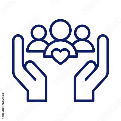 Foto Support and care for people isolated on transparent background