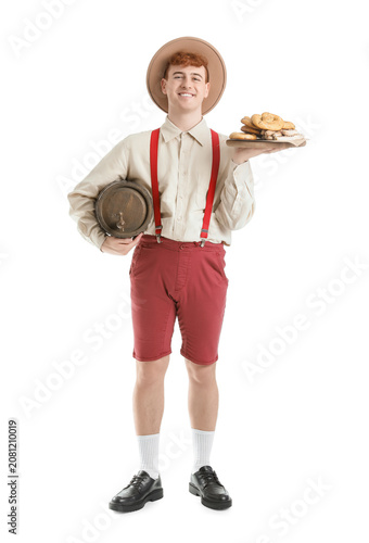 Young man in traditional Ge...
