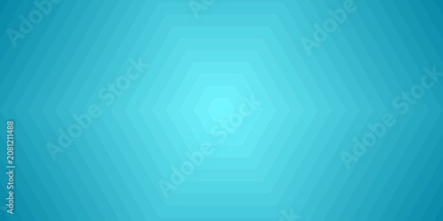 Canvas Print Abstract light blue geometric background with repeating hexagon shapes and gradi