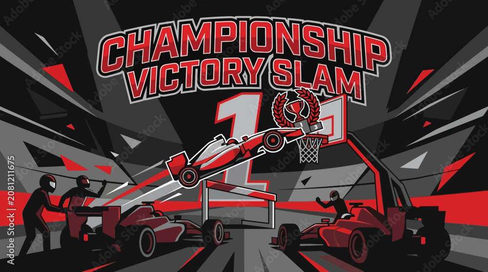 Obraz premium Championship Victory Slam Racing Fun And Celebration Event