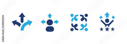 Photos Leadership icon set