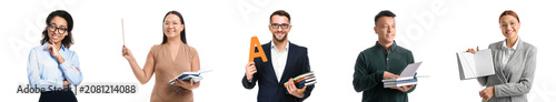 Set of different teachers o...