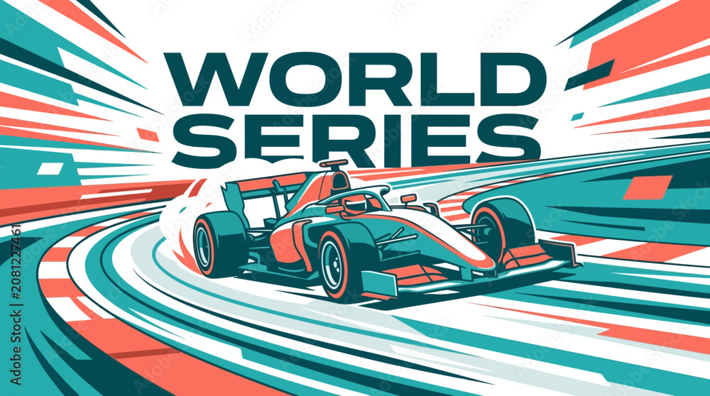 Obraz premium Abstract Formula 1 Racing Car Speed Motion Graphics World Series Championship
