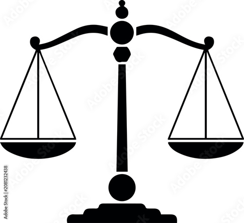 Tableau sur toile Balance Scale Symbol for Decision Making and Comparison