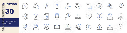 Tableau sur toile Question icon set