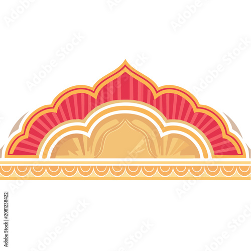 Ornamental arch with traditional decorative pattern