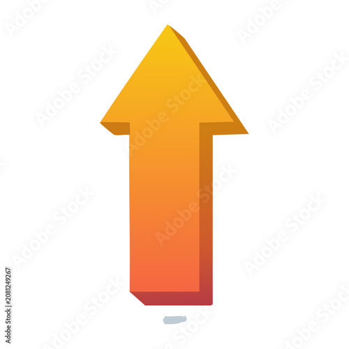 Orange and yellow upward arrow icon