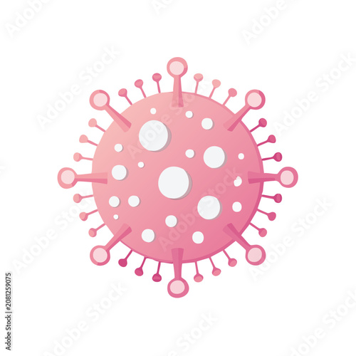Pink Coronavirus Vector Illustration
