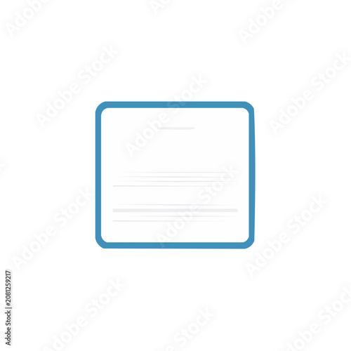 Simple blue document or file icon with text lines