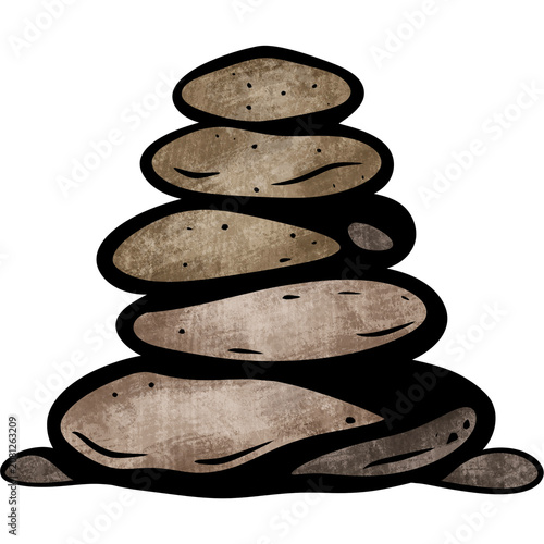 Canvas Print stack of stones