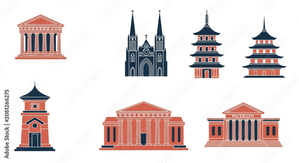Fototapeta premium Buildings and Religious Structures.
