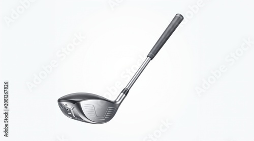 Professional 3D Render of a Modern Golf Driver Club Isolated on White Background for Sports Equipment Concept