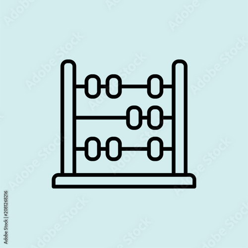 Vintage Abacus Data Calculation Icon