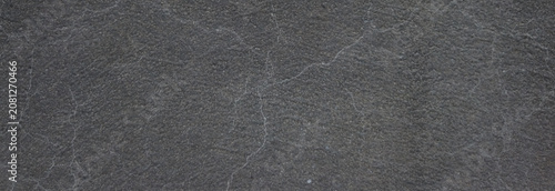 Bild auf Leinwand Dark charcoal leather texture with natural grain, black distressed leather backg
