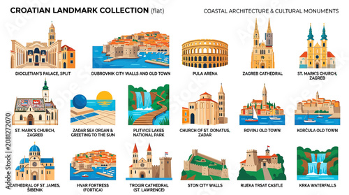 Croatian Landmarks Collection: Coastal Architecture and Cultural Monuments