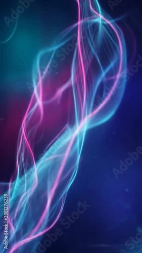 Vibrant Neural Light Patterns in Motion Displaying Dynamic Electric Currents
