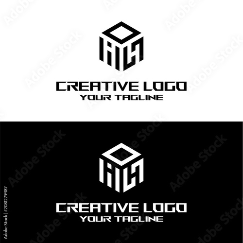 creative letter logo ih design vector