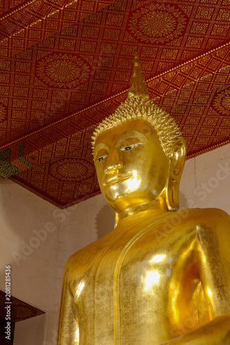 Buddha statues inside Wat Mahathatu Yuwaraj Rangsarit, Bangkok, Thailand