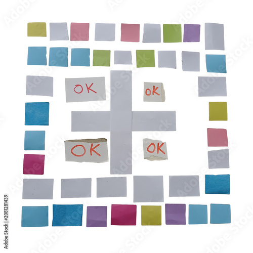 Colorful abstract geometric pattern with squares and rectangles design