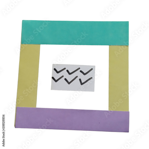 Colorful abstract geometric pattern with wavy lines and blocks