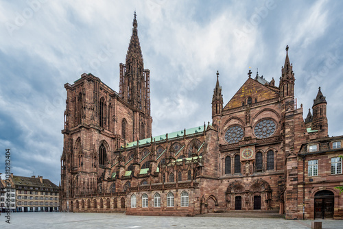 Bild auf Leinwand A view of the beautiful Strasbourg Cathedral