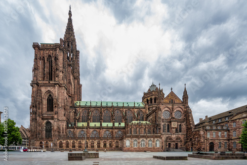 Bild auf Leinwand A view of the beautiful Strasbourg Cathedral
