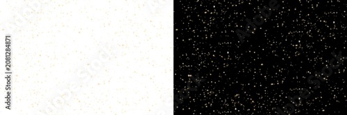 Obraz na plátně Golden glitter luxurious particles black and white