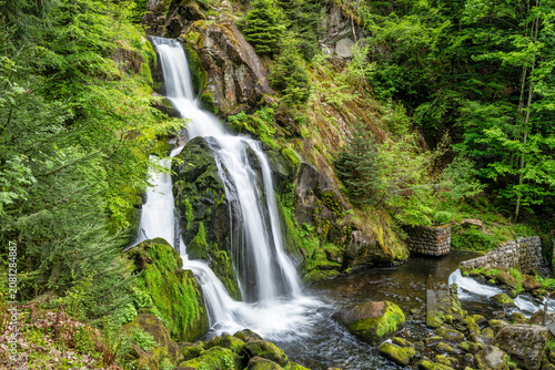 A view of the beautiful Triberg Waterfall in the Black Forest