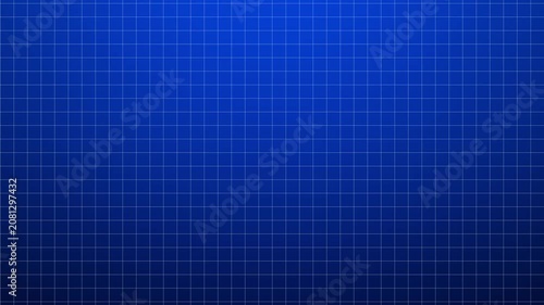 Abstract blue blueprint grid paper background with subtle white graph lines pattern seamless loop