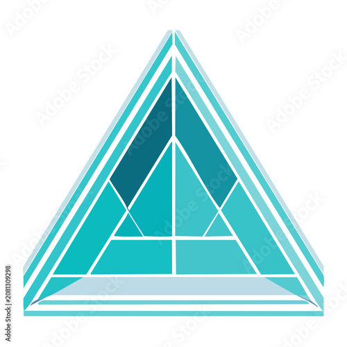 Abstract Geometric Pyramid Vector Design