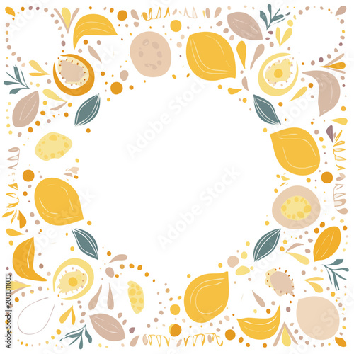 Abstract Fruit and Leaf Pattern