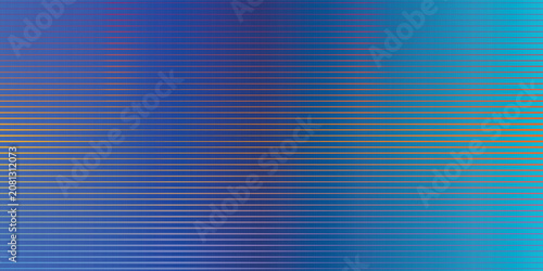 Abstract Horizontal Lines Gradient Background With Blue Teal And Orange Striped Minimal Design