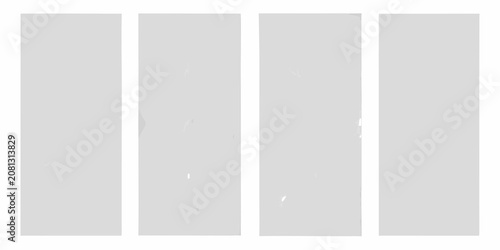 Photography four vertical sheets of clean white paper with subtle shadows stack blank statio