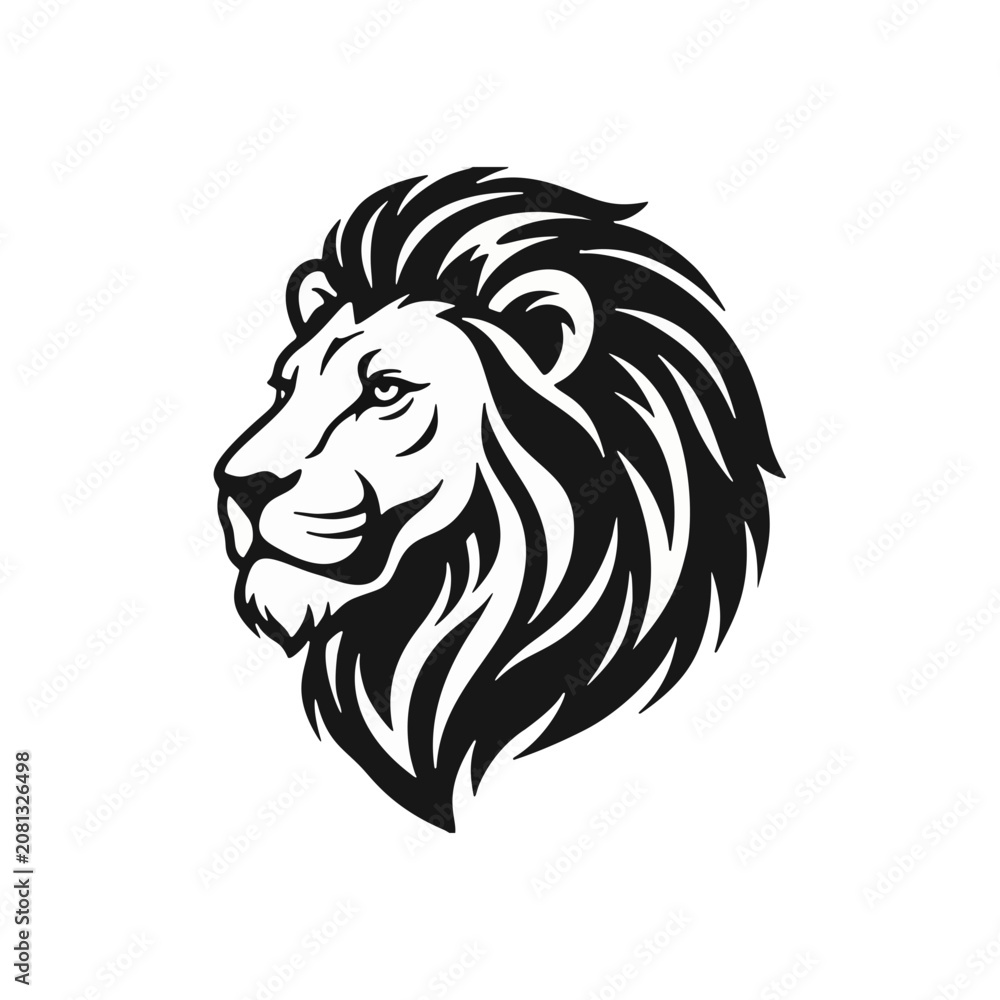 Fototapeta premium lion head vector