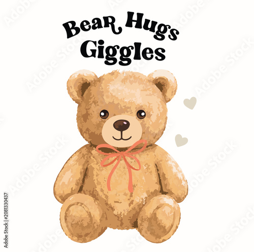 Soft toy Teddy bear isolated white background 