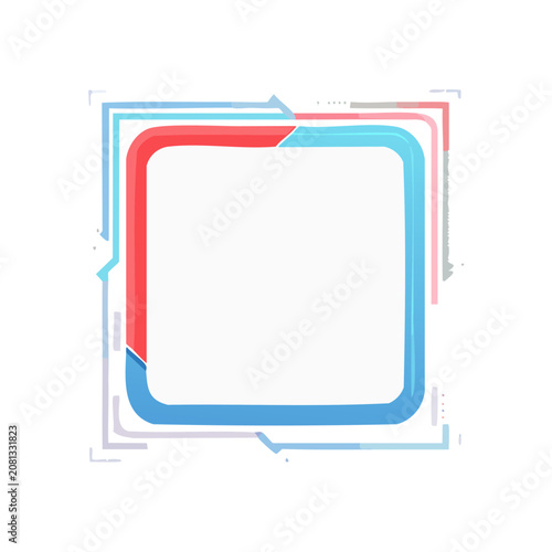 Nested square frames vector design