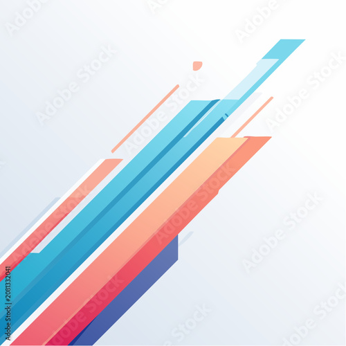 Abstract colorful geometric lines vector design