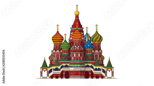 Saint Basil's Cathedral Moscow Russia Landmark Famous Architecture Colorful Onion Domes