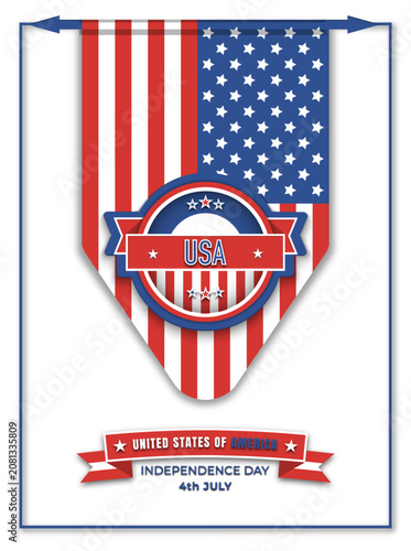 4th of july independence day celebration card design