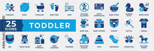 Fotografie Toddler Icon Set