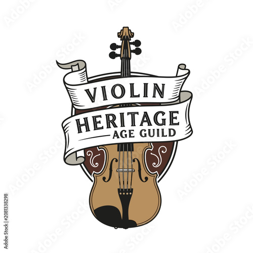 Konstfotografi Violin heritage age guild classical music emblem.