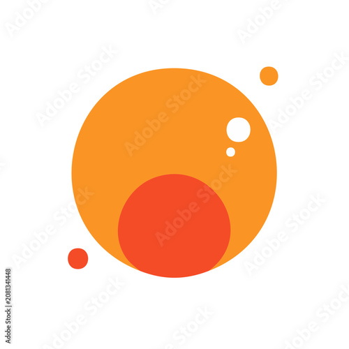 Abstract geometric circles in flat design