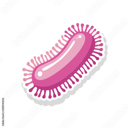 Pink Bacteria Vector Illustration