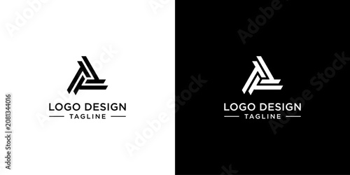 Abstract Interlocking Triangle Logo Design Template – Modern Geometric Penrose Symbol Editable Vector