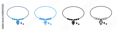 Jewelry Icon Set Multiple Style