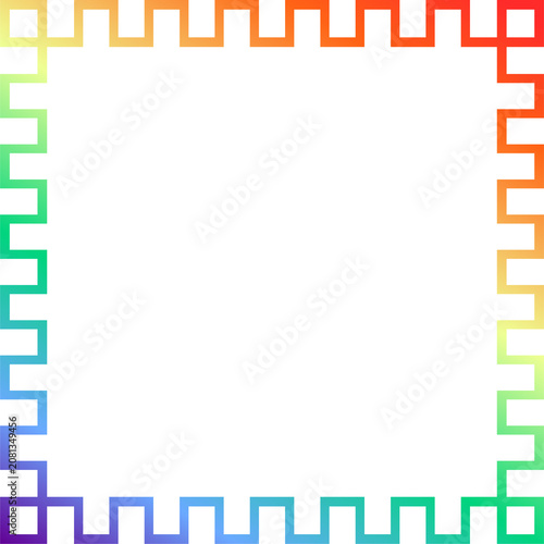 Rainbow gradient light square frame
