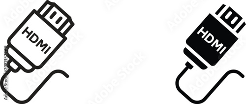 HDMI cable icon for website projects